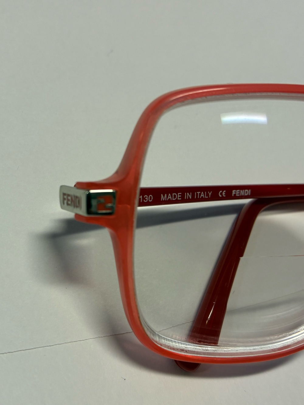 Fendi Red Oversized Square Women's Eyewear Frames - Picture 3 of 13